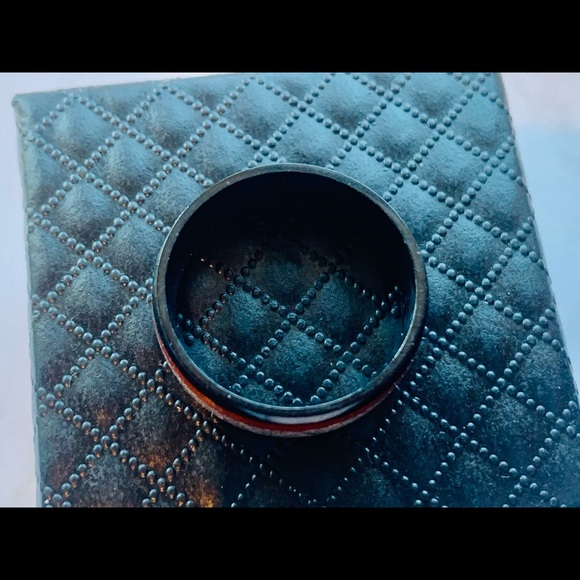 Men’s Wood Inlay Ring - Picture 2 of 3